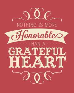 honorable grateful heart